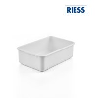 리스 법랑 사각 용기 컨테이너 1.5L 23x15x7cm 화이트 범랑