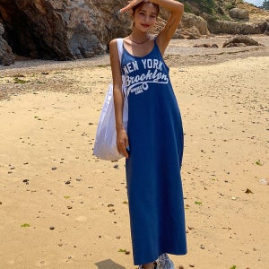 뉴욕 바캉스 롱 원피스