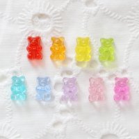 [300개 40%DC] 미니미 하리보 젤리 곰 곰돌이 포인트 비즈 가로 관통형 재료