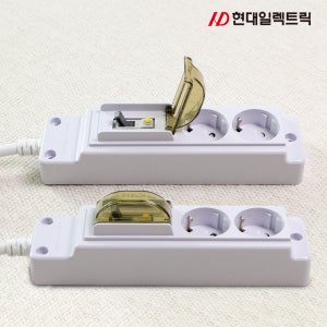 국산 대용량 고전력 에어컨 전기 연장선 1.5m 멀티 콘센트 누전차단 2구 고용량 멀티탭