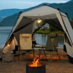 카넬 원터치텐트 캠핑 돔 쉘터 그늘막 피크닉 스크린월 포함