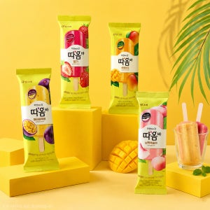 빙그레 따옴바 아이스크림 딸기 20개 (딸기, 복숭아, 패션프루트, 애플망고 중 택)