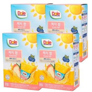DOLE 후룻팝 62ml x 8 x 8 박스 - 피치팝