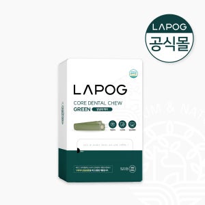 라포그 강아지 덴탈껌 코어덴탈츄 그린 구취 40p , 저알러지 곤충단백질 구강케어 대용량