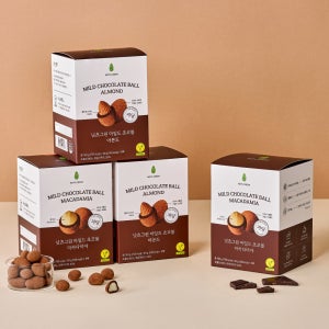 넛츠그린 마일드 저당 초코볼 1+1 (2박스) 제로 초콜릿 아몬드 마카다미아 견과류 초콜렛