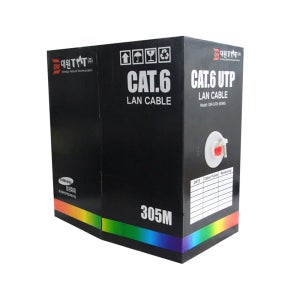 CAT.6 UTP 통신공사 랜케이블 305M 회색