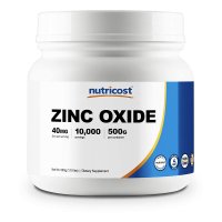 Nutricost Zinc Oxide 뉴트리코스트 산화 아연 분말 가루 파우더 40mg 500g