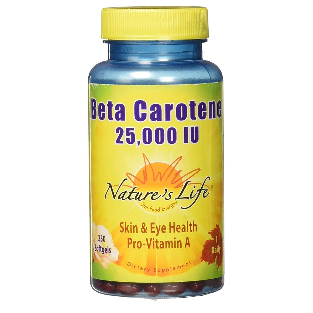 <b>Natures Life</b> <b>네이쳐스라이프</b> 베타카로틴 <b>비타민A</b> 25000IU 250소프트젤
