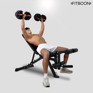 핏분 인클라인벤치 270kg하중 각도조절 가정용 벤치프레스 디클라인 싯업 프레스 하체