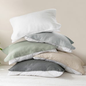 더자리 줄누빔 간편교체 밴딩 베개커버 40x60 50x70 9컬러 사계절용 1+1