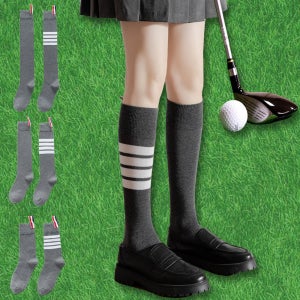 여성 골프 양말 니삭스 사선 라인 삭스