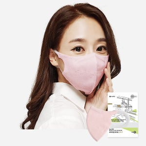 [프리미엄 라이트] 베이비핑크 20매 시노텍스 새부리형마스크 미세먼지차단