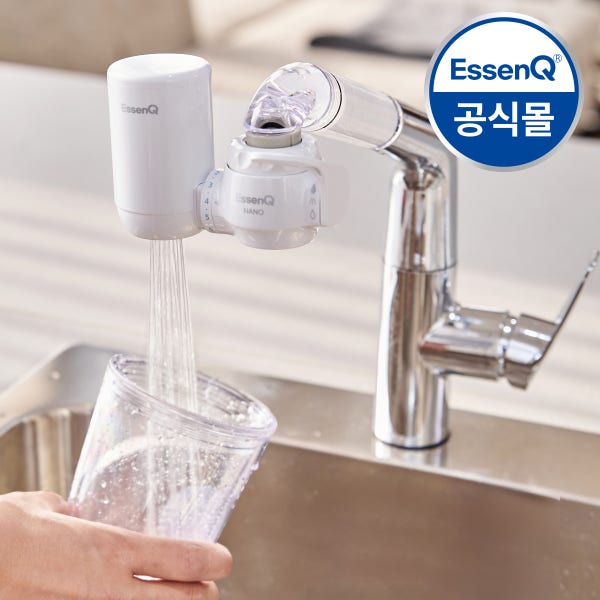 에센큐 나노 직수형 주방 싱크대 수도꼭지 수전연결 무전원 미니정수기 핸디형