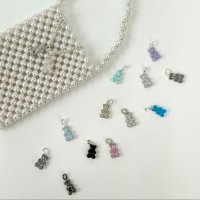 silver925.하리보 젤리곰 원터치 펜던트 고리(5color)