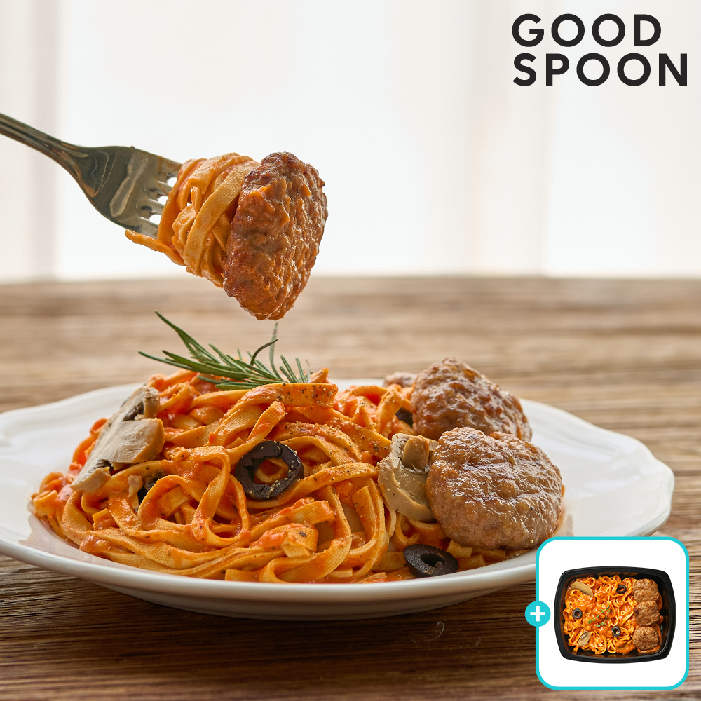굿스푼 1+1 저당 로제 미트볼 두부면 외 3종 파스타 간편요리 저당소스 단백질 식단