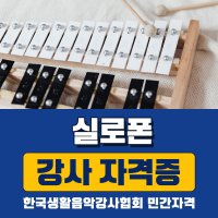 실로폰 강사 자격증 취득, 온라인 학원 레슨 강의 (한국생활음악강사협회)