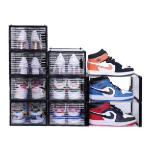 투명 슈케이스 6개 세트 좁은현관 정리 신발 박스 수집품 진열 보관 함 소품 수납장