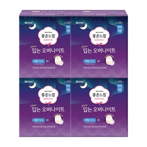 좋은느낌 입는 오버나이트 L 대형 8매입 x 4팩