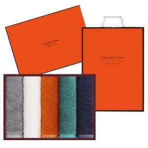 송월타올 뱀부얀 솔리드무지 고희연 산수연 잔치 모임 수건 선물세트 5p