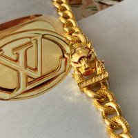 남자 여자 순금 팔찌 24K 재규어 Luxury 체인 37.5g