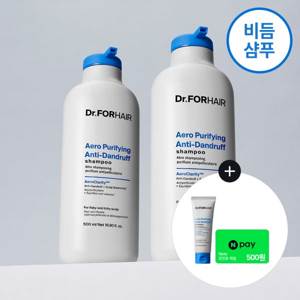 닥터포헤어 비듬두피 가려움 각질케어 안티댄드러프 샴푸 500mlX2