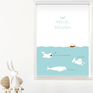 고래 일러스트 아이방 어린이집 아기방 우영우 블라인드 롤스크린 맞춤 제작