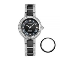 가이거 여성용 프리미어 세라믹 시계 GE1206 - 블랙(GE1206WB)
