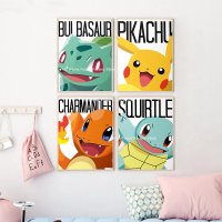 포켓몬 개굴닌자 귀여운 포스터 pikachu squirtle bulbasaur kids