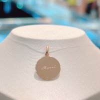 로이드14K,18K 레터링 코인 中자 12mm 펜던트 LPP19004G