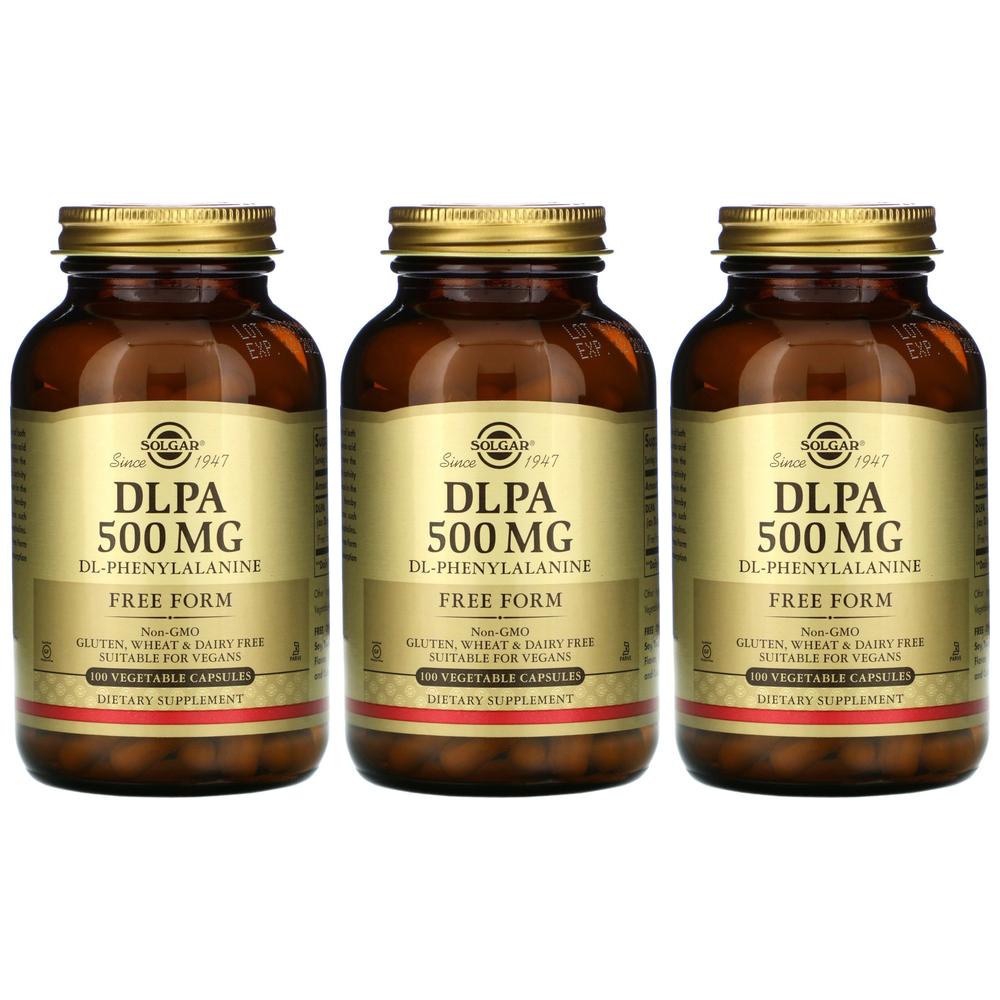 솔가 페닐알라닌 DLPA 500mg 100캡슐 3통 엔케팔린 오피오이드