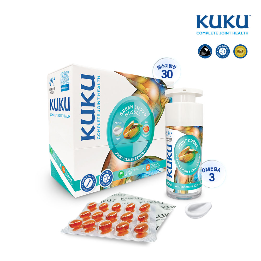 초록입홍합 오일 27000mg 60캡슐+관절<b>케어</b>크림 30ml
