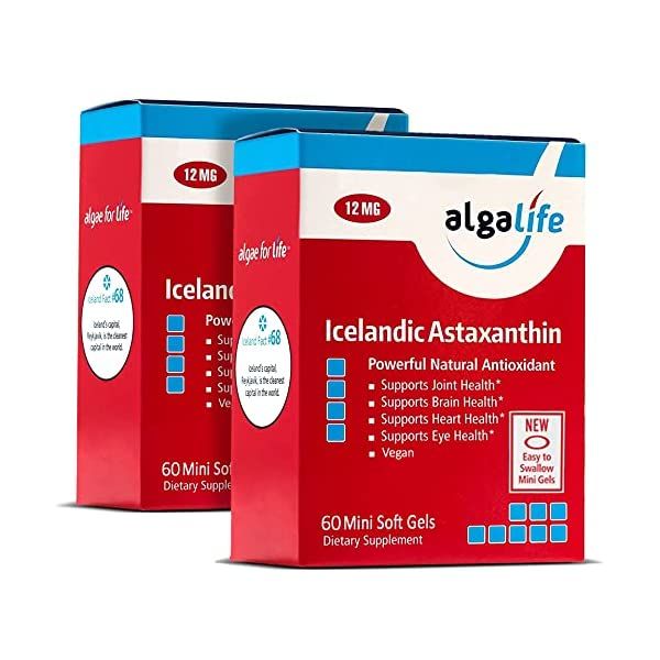 <b>Algalife</b> Pure 아스타잔틴 12 mg 120 Soft Gels.