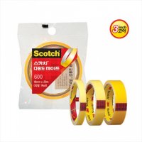 3M 쓰리엠 스카치 다용도 테이프 600 물레방아용 3인치 18mm x 20m Scotch 투명