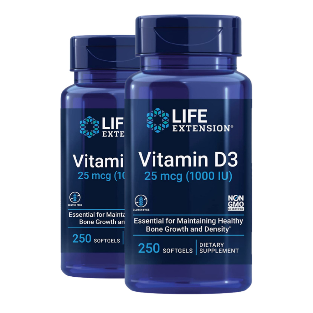 라이프익스텐션 <b>비타민</b>D <b>Vitamin</b> D3 1000IU 25mcg 250정 2개