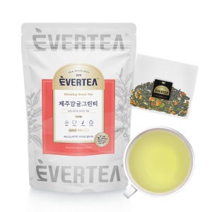 에버티 제주녹차 티백 블렌딩 제주감귤그린티 24티백