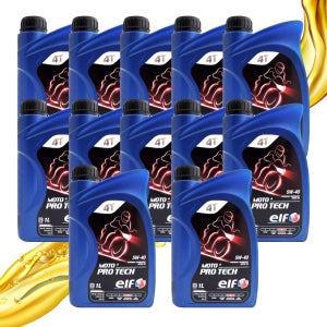 엘프 정식 오토바이 엔진오일 모토4 프로테크 5W-40 합성유 12통 1박스