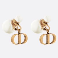 [DIOR] 디올 트라이벌 클립 귀걸이 레진 펄 앤틱 골드 TRIBALES CLIP EARRINGS Resin Pearls Antique Gold E2073WOMRS D908