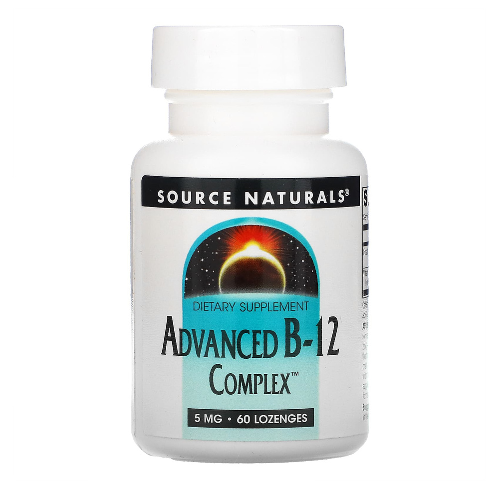 소스내추럴스 어드밴스드 <b>B-12</b> <b>컴플렉스</b> 5mg 60로젠지