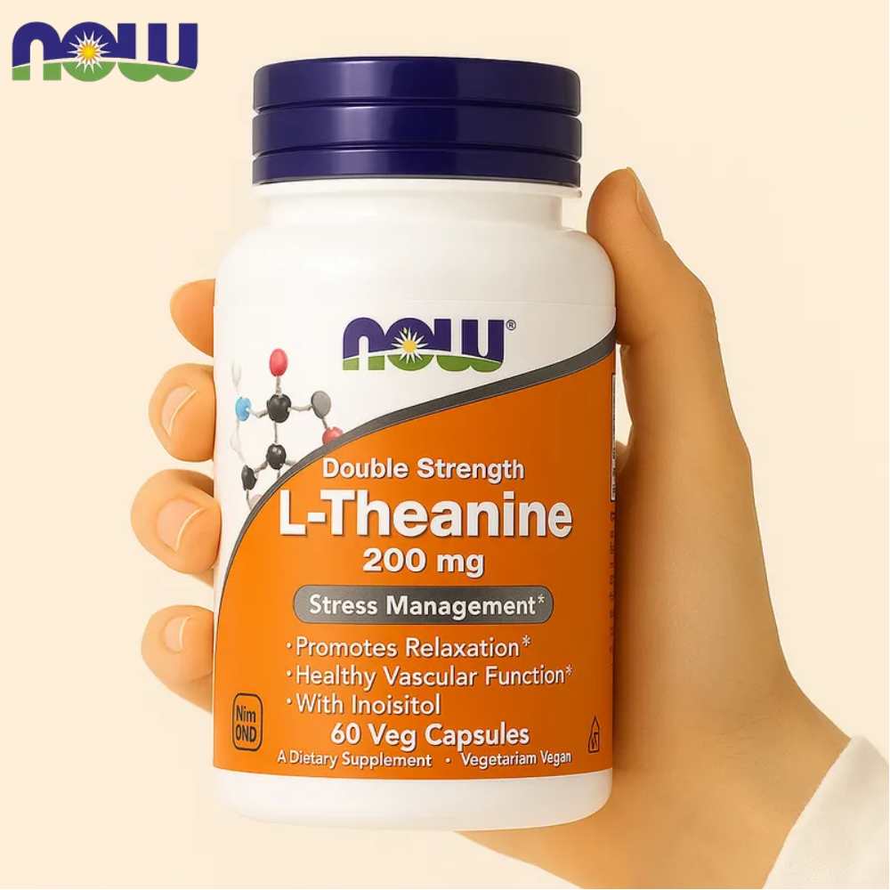 나우푸드 <b>L</b> <b>엘</b> <b>테아닌</b> 더블스트렝스 <b>200mg</b> <b>l-theanine</b> 60캡슐