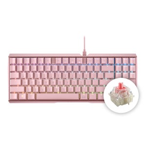 체리 MX 3.0S TKL RGB 기계식 키보드 사무용 게이밍 텐키리스 핑크, 저소음 적축