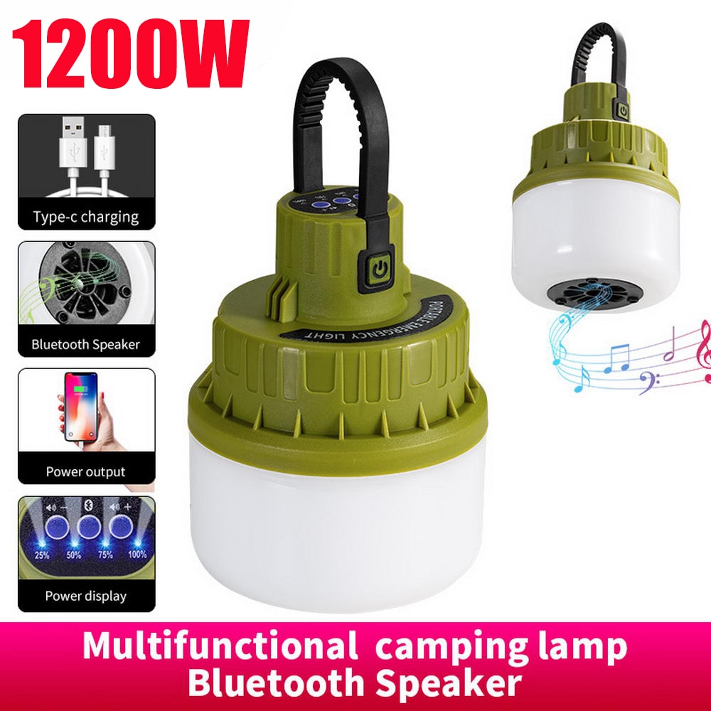 충전랜턴 캠핑 낚시 야외 야간 활동 120w 휴대용 라이트 usb 전구 스마트 블루투스 스피커 방수 텐트 램프 전원 은행 감성랜턴 작업등