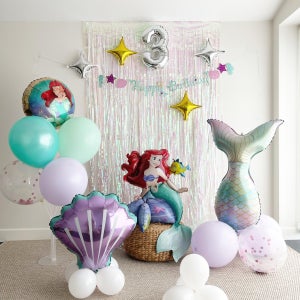 인어공주풍선 생일파티세트 앉아있는 애리얼