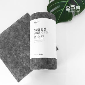 (50매X3롤) 홈크린 하루에한장 주방 일회용수세미 롤타입