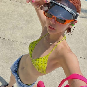 마르카토 선글라스 제시 비비드 컬러 패션 포인트 뿔테 jessie 4 오렌지