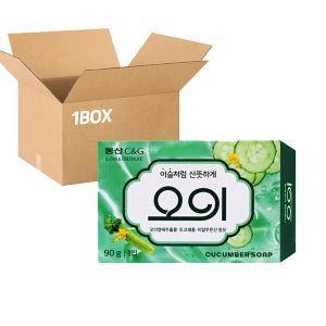 크리오 오이비누 90g x 48개 (한박스) 대용량 업소용 세수 세안 비누