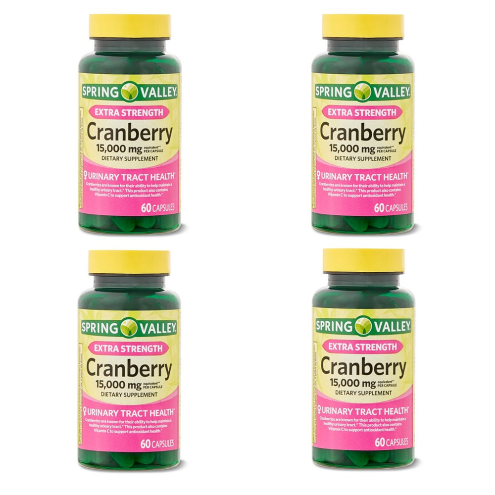 스프링벨리 <b>크랜베리 15000mg</b> 60정 X 4개