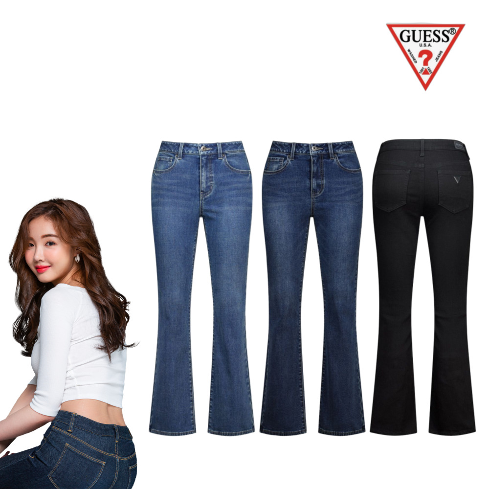 25 게스(Guess) FW 겨울 여성 부츠컷 슬림핏 스판진 데님 기모 청바지