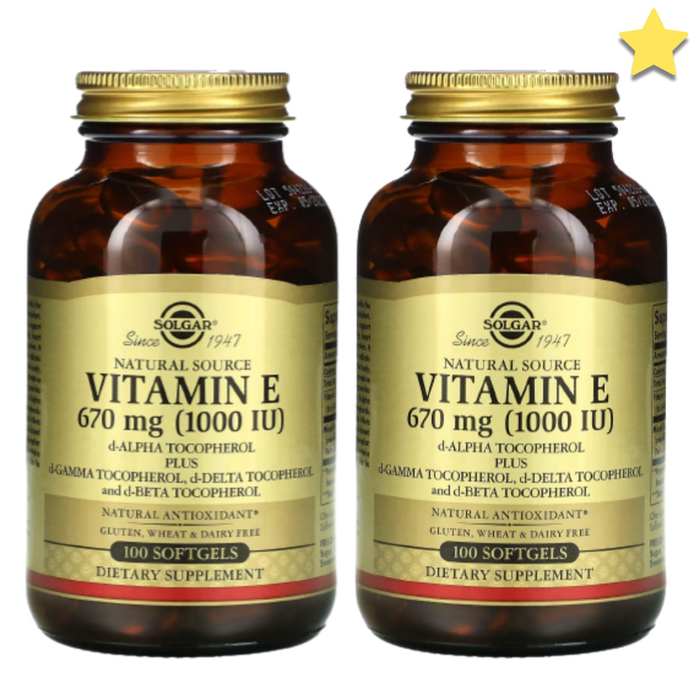 솔가 Natural Source <b>Vitamin E</b> 670mg 100정 2통