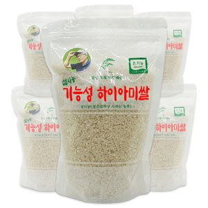 섬시농 유기농 하이아미쌀 10kg(1kg10개)영양 밥맛 어린이 백미 쌀눈쌀