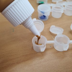 미니 물감 소분통 파렛트 용기 초등 유치원 미술 수업 어린이집 그림 방과후 아트 교구 6구